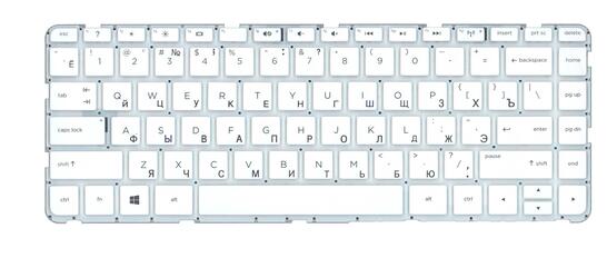 Клавиатура для ноутбука HP Pavilion (14-e) White, (No Frame), RU - фото 2