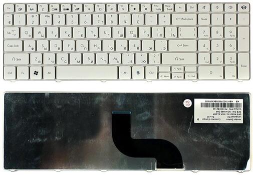 Клавиатура для ноутбука Acer Packard Bell (TM81) White, (No Frame), RU - фото 6