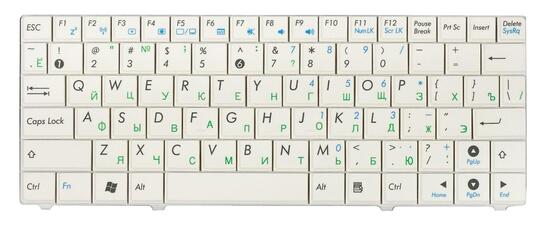 Клавиатура для ноутбука Asus EEE PC (90HA, 900SD, T91) White, RU - фото 2