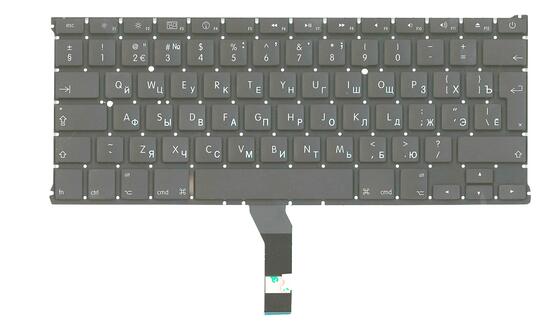 Клавиатура для ноутбука Apple MacBook Air 2010+ (A1369) Black, (No Frame), RU (вертикальный энтер) Клавиатура для ноутбука Apple MacBook Air 2010+ (A1369) Black, (No Frame), RU (вертикальный энтер) - фото 2