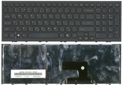 Клавиатура для ноутбука Sony Vaio (VPC-EH, VPCEH) Black, (Black Frame) RU Клавиатура для ноутбука Sony Vaio (VPC-EH, VPCEH) Black, (Black Frame) RU
