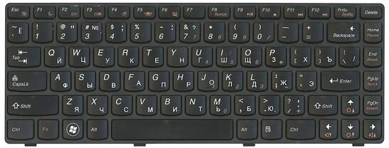 Клавиатура для ноутбука Lenovo IdeaPad (G360) Black, (Black Frame), RU - фото 2