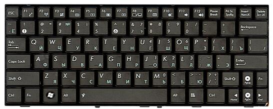 Клавиатура для ноутбука Asus EEE PC (1005HA, 1008HA) Black, (Black Frame) RU - фото 7