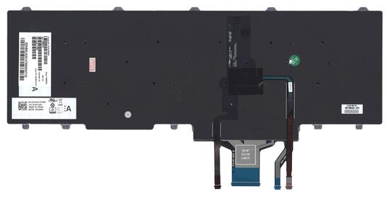 Клавиатура для ноутбука Dell Latitude (E5550) с подсветкой (Light), с указателем (Point Stick) Black, (No Frame), RU горизонтальный Enter - фото 3