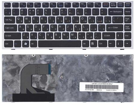 Клавиатура для ноутбука Sony Vaio (VPC-S) Black, (Silver Frame) RU Клавиатура для ноутбука Sony Vaio (VPC-S) Black, (Silver Frame) RU