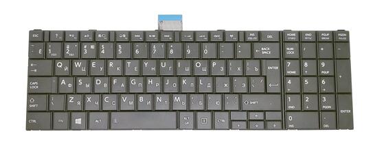 Клавиатура Toshiba Satellite (C50, C50D, C50-A, C50D-A, C55, C55-A, C55DT, C55DT-A) Black, RU (вертикальный энтер)