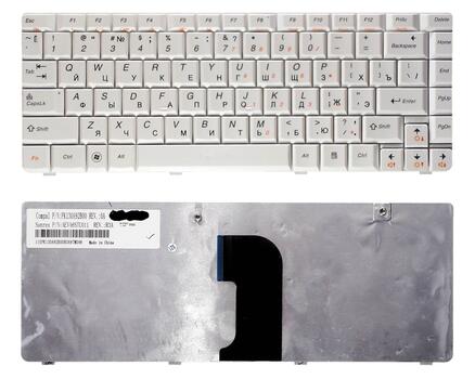 Клавиатура для ноутбука Lenovo IdeaPad (U450, E45) White, RU - фото 6
