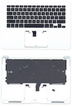 Клавиатура для ноутбука Apple MacBook Air 2013+ (A1466) Black с топ панелью, RU (горизонтальный энтер)