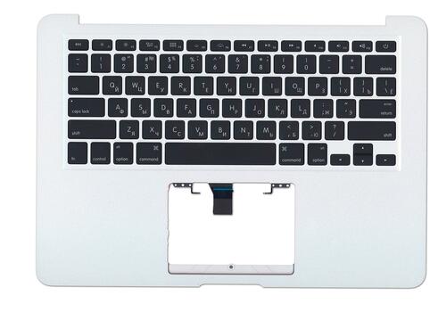 Клавиатура для ноутбука Apple MacBook Air 2013+ (A1466) Black с топ панелью, RU (горизонтальный энтер) - фото 2