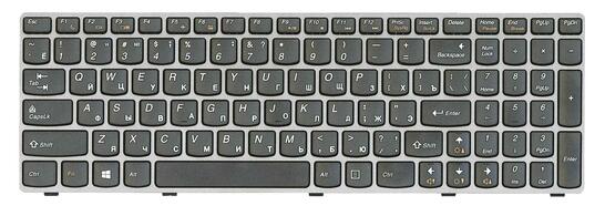 Клавиатура для ноутбука Lenovo IdeaPad G580, G585, Z580, Z585, Z780 Black, (Gray Frame), RU - фото 7