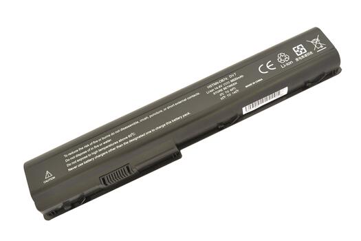 Усиленная аккумуляторная батарея для ноутбука HP Compaq HSTNN-C50C DV7 14.4V Black 6600mAh OEM - фото 2
