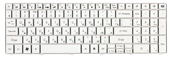 Клавиатура для ноутбука Acer Packard Bell (TM81) White, (No Frame), RU - фото 7