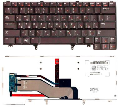 Клавиатура для ноутбука Dell Latitude (E5420, E6220, E6320, E6420, E6430, E6620), с подсветкой (Light), Black, RU/EN Клавиатура для ноутбука Dell Latitude (E5420, E6220, E6320, E6420, E6430, E6620), с подсветкой (Light), Black, RU/EN