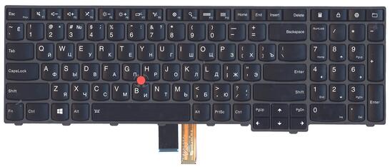 Клавиатура для ноутбука Lenovo ThinkPad Edge (E531, E540)  с подсветкой (Light), с указателем (Point Stick) Black, Gray Frame, RU - фото 2