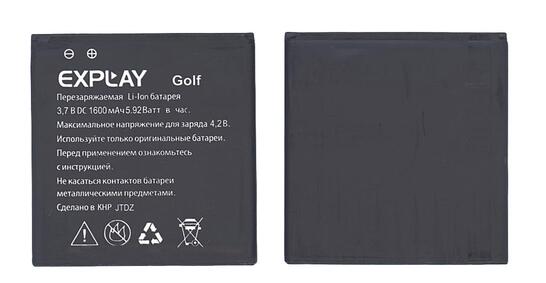 Аккумуляторная батарея для Explay Golf 3.7V Black 1600mAh 5.92Wh