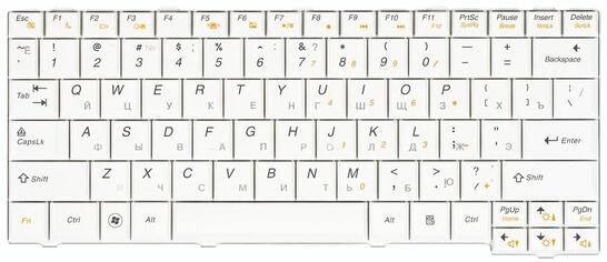 Клавиатура для ноутбука Lenovo IdeaPad (S12) White, RU - фото 2
