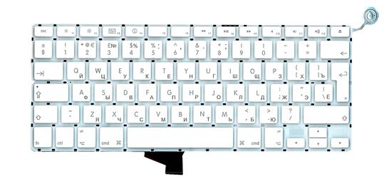 Клавиатура для ноутбука Apple MacBook Pro (A1342) White, (No Frame), RU (вертикальный энтер) - фото 3