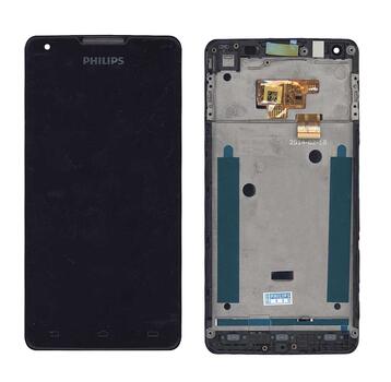 Матрица с тачскрином (модуль) для Philips Xenium W6610 черный с рамкой Матрица с тачскрином (модуль) для Philips Xenium W6610 черный с рамкой