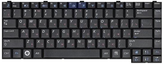 Клавиатура для ноутбука Samsung (Q310, Q308) Black, RU - фото 2