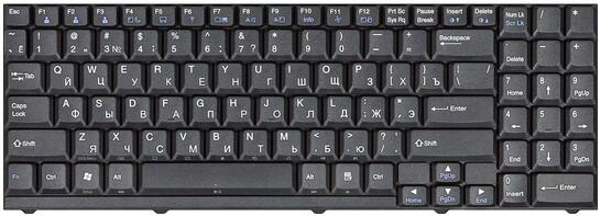 Клавиатура для ноутбука LG (LW60) Black, (Black Frame) RU - фото 7