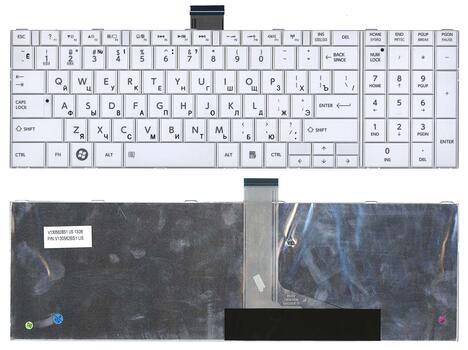 Клавиатура Toshiba Satellite (C850, C850D, C855, C855D, L850, L850D, L855, L855D, C870) White, RU - фото 6