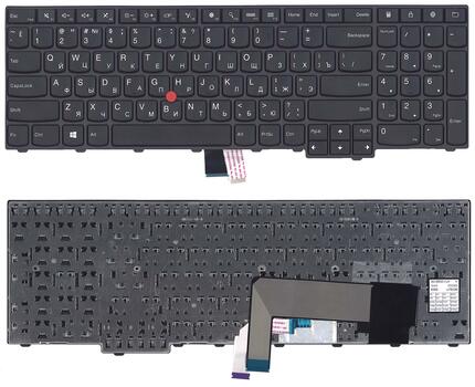 Клавиатура для ноутбука Lenovo ThinkPad Edge (E545), с указателем (Point Stick) Black, (Black Frame) RU