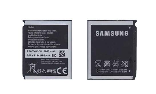 Аккумуляторная батарея для смартфона Samsung AB603443CU Star S5230 3.7V Black 1000mAh 3.7Wh Аккумуляторная батарея для смартфона Samsung AB603443CU Star S5230 3.7V Black 1000mAh 3.7Wh