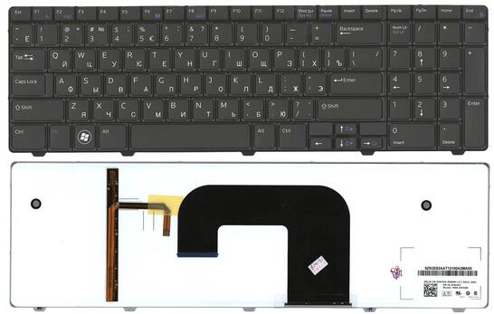 Клавиатура для ноутбука Dell Vostro (3700) Black, Light, RU Клавиатура для ноутбука Dell Vostro (3700) Black, Light, RU