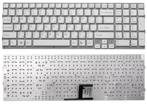 Клавиатура для ноутбука Sony Vaio (VPC-EС) White, (No Frame) RU Клавиатура для ноутбука Sony Vaio (VPC-EС) White, (No Frame) RU