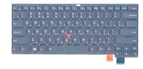 Клавиатура для ноутбука Lenovo Thinkpad T460S с подсветкой (Light), с указателем (Point Stick), короткий шлейф (Short Trail), Black, (No Frame), RU Клавиатура для ноутбука Lenovo Thinkpad T460S с подсветкой (Light), с указателем (Point Stick), короткий шлейф (Short Trail), Black, (No Frame), RU - фото 2