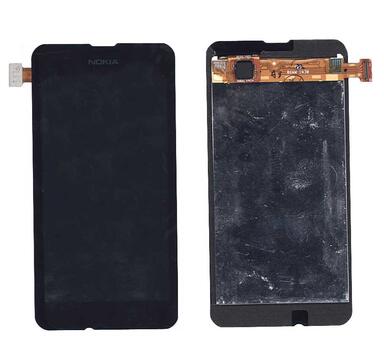 Матрица с тачскрином (модуль) для Nokia Lumia 530 черный Матрица с тачскрином (модуль) для Nokia Lumia 530 черный