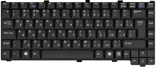 Клавиатура для ноутбука Fujitsu Amilo (M7440, M7440G, M6100) Black, RU (вертикальный энтер) - фото 2