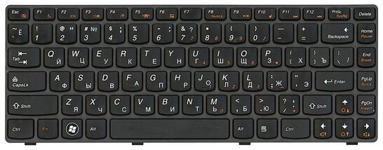 Клавиатура для ноутбука Lenovo IdeaPad (Z470, G470Ah, G470GH, Z370) Black, (Black Frame), RU - фото 2