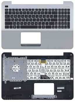 Клавиатура для ноутбука Asus (X555) Black, (Silver TopCase), RU