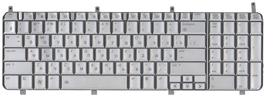 Клавиатура для ноутбука HP Pavilion (HDX18) с подсветкой (Light), Silver, RU - фото 2