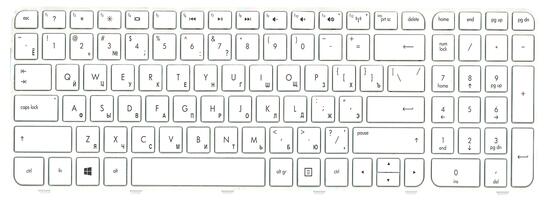 Клавиатура для ноутбука HP Pavilion (G6-2000) White, (White Frame) RU - фото 2