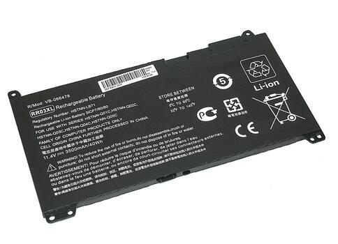 Аккумуляторная батарея для ноутбука HP RR03XL ProBook G4 440 11.4V Black 3500mAh OEM - фото 6