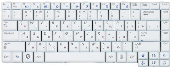 Клавиатура для ноутбука Samsung (Q310, Q308) White RU - фото 2