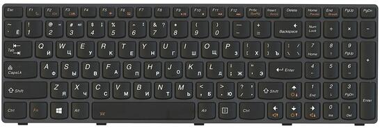 Клавиатура для ноутбука Lenovo IdeaPad (Y580) с подсветкой (Light), Black, (Black Frame), RU - фото 2