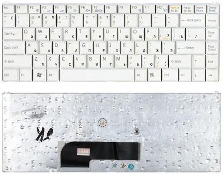 Клавиатура для ноутбука Sony Vaio (VGN-N, N250) White, RU Клавиатура для ноутбука Sony Vaio (VGN-N, N250) White, RU