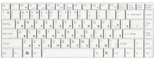 Клавиатура для ноутбука Sony Vaio (VGN-N, N250) White, RU Клавиатура для ноутбука Sony Vaio (VGN-N, N250) White, RU - фото 2