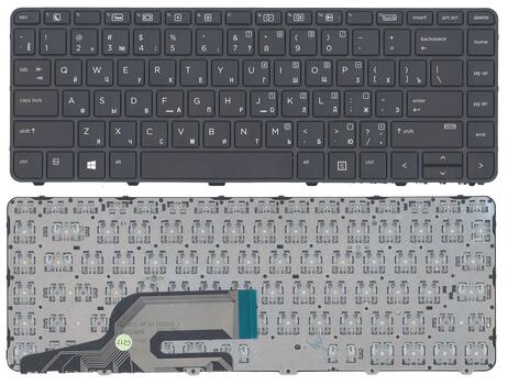 Клавиатура для HP ProBook (430 G3, 440 G3, 430 G4, 440 G4, 445 G3) Black, (Black Frame), RU - фото 6