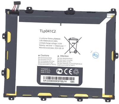 Аккумуляторная батарея для планшета Alcatel TLp041C2 One Touch POP 8 P320A 3.8V White 4060mAh Orig Аккумуляторная батарея для планшета Alcatel TLp041C2 One Touch POP 8 P320A 3.8V White 4060mAh Orig