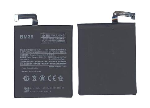 Аккумуляторная батарея для смартфона Xiaomi BM39 Mi 6 3.85V Black 3250mAh 12.51Wh Аккумуляторная батарея для смартфона Xiaomi BM39 Mi 6 3.85V Black 3250mAh 12.51Wh