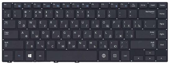 Клавиатура для ноутбука Samsung (470R4E, BA59-03619C) Black, (No Frame), RU - фото 7