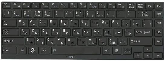 Клавиатура для ноутбука Toshiba Portege (R630, R930, R700, R705, R830, R835) Black, (Black Frame) RU - фото 2