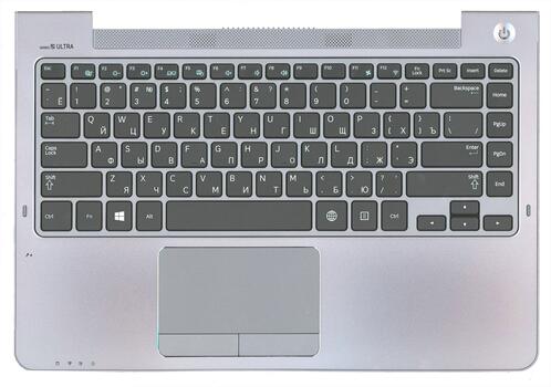 Клавиатура для ноутбука Samsung (535U4C) Black, (Gray TopCase), RU