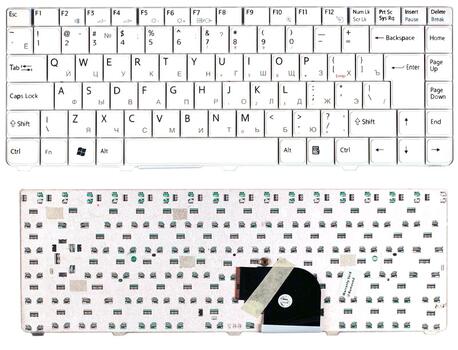 Клавиатура для Sony Vaio (VGN-C) White, RU Клавиатура для Sony Vaio (VGN-C) White, RU