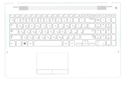 Клавиатура для ноутбука Samsung (370R4E) White, (White TopCase), RU - фото 2