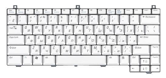 Клавиатура для ноутбука Dell XPS (M1210) Silver, RU - фото 2